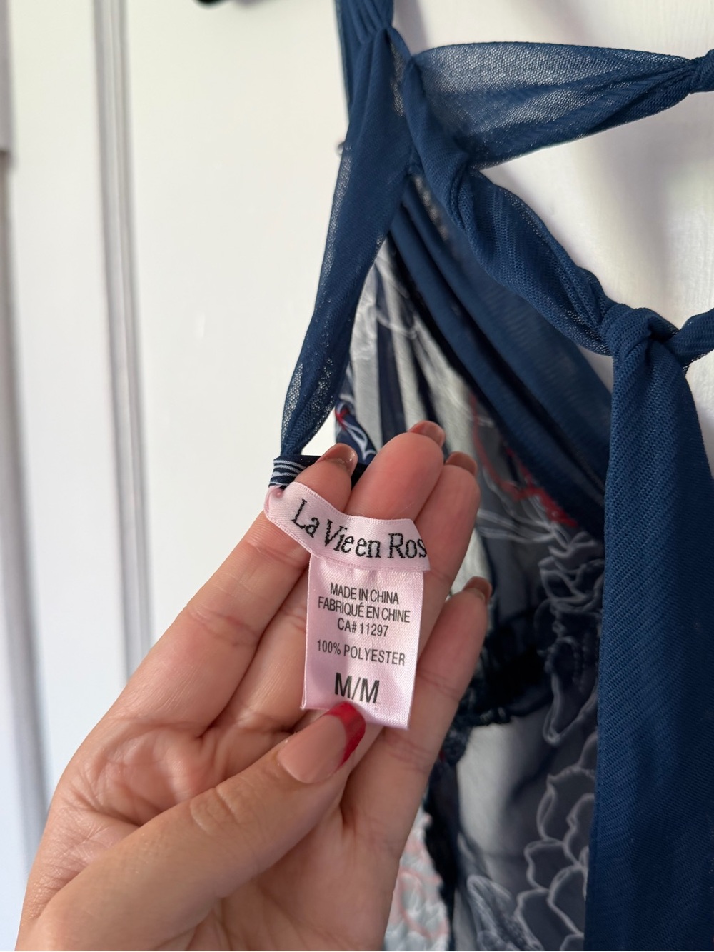 La Vie En Rose Maxi Length Sheer Slip - Picture 9 of 9
